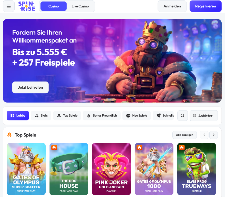 Spinrise Casino Offizielle Website